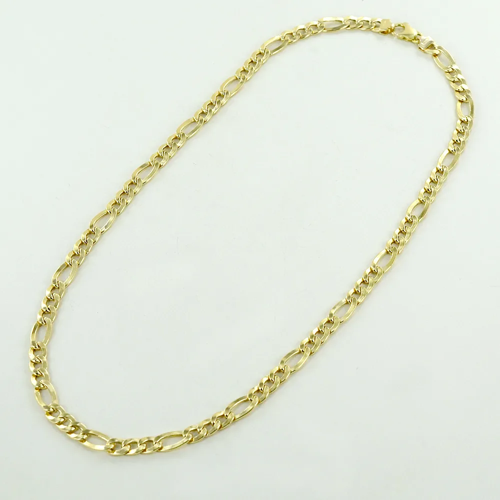 Catena girocollo da uomo in oro giallo groumette 50 cm